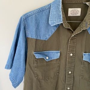 Vintage Gibson Western Style Button Front Tshirt